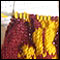 Gert's in-progress Gryffindor mitten